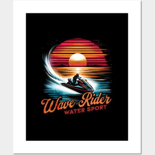 Wave Rider Water Sport Jetski Design Posters and Art